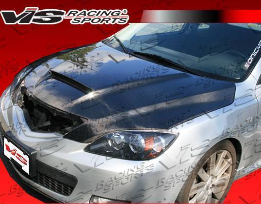 M Speed Carbon Fiber Hood for 2004-2009 Mazda 3 HB