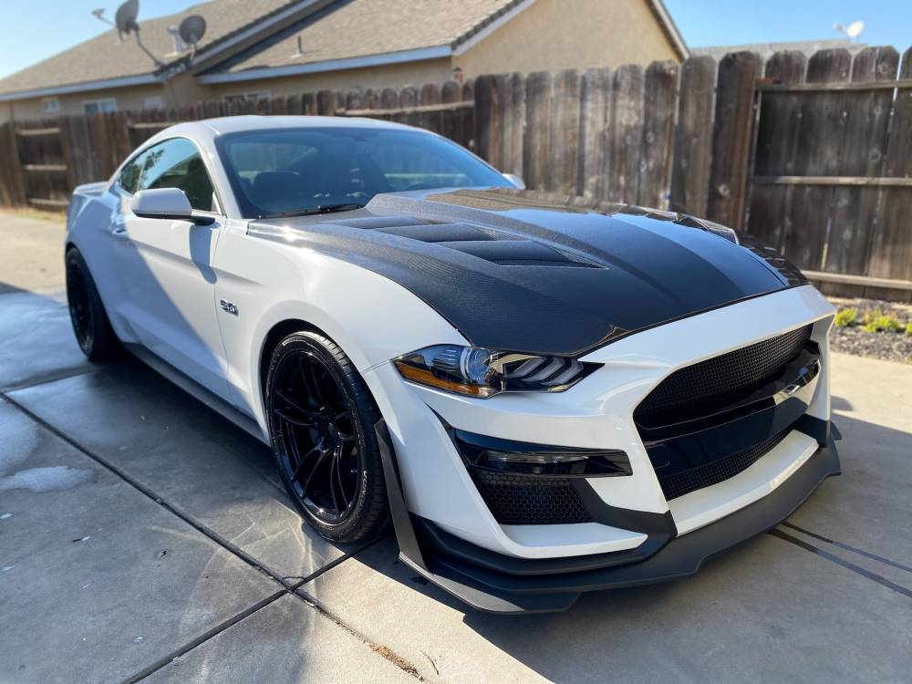 AMS Carbon Fiber Hood for 2018-2022 Ford Mustang 2dr