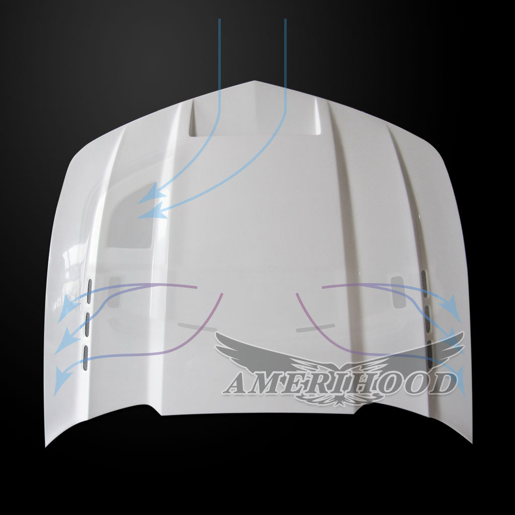 Chevrolet Camaro 2014-2015 V6 0nly SMS Style Functional Ram Air Hood
