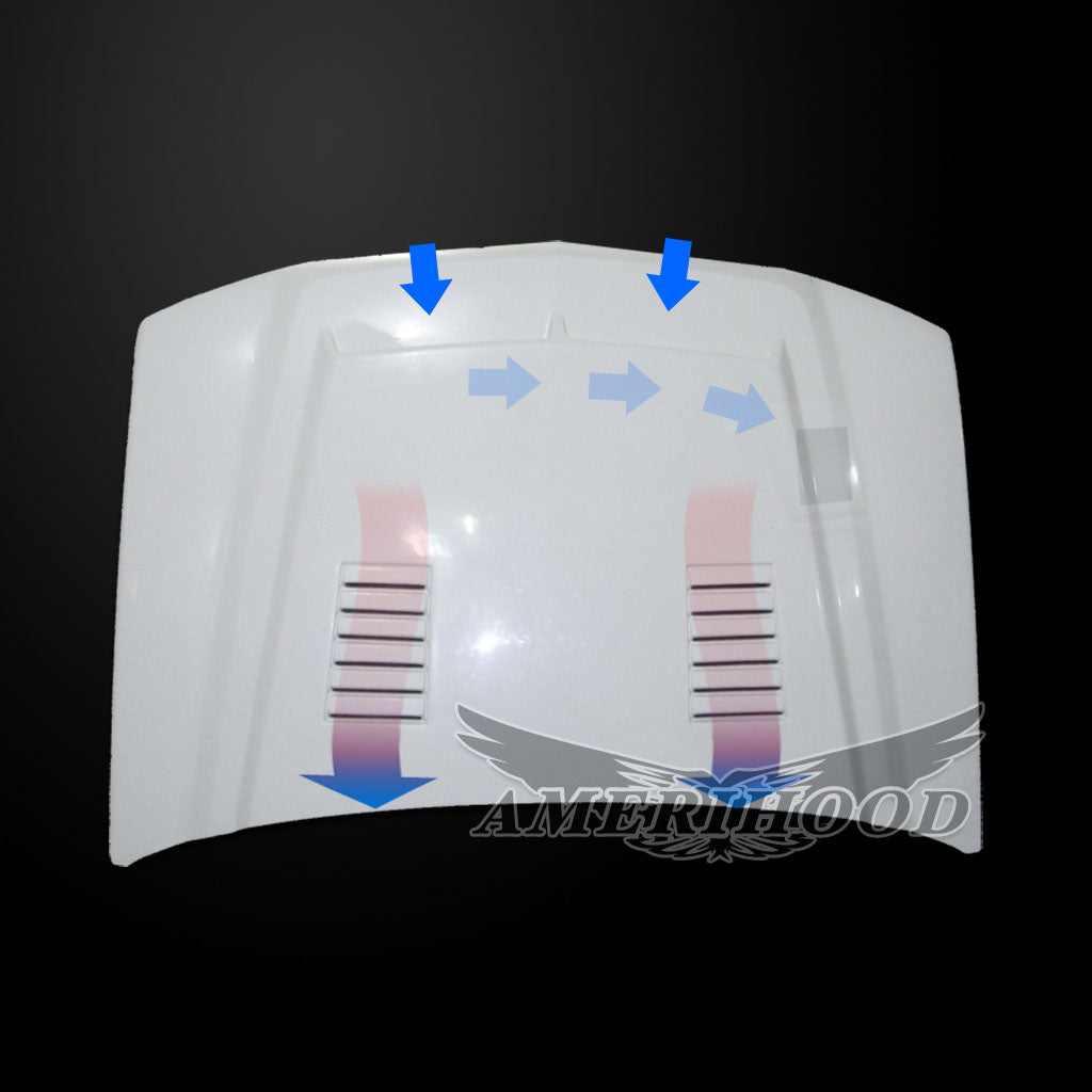 Chevrolet Silverado 2500HD 2005-2007 Type-E Style Functional Ram Air Hood