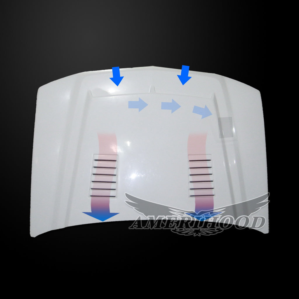 Chevrolet Silverado 2500 2006-2007 Type-E Style Functional Ram Air Hood