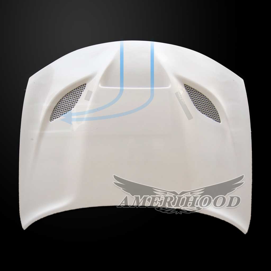 Dodge ChargerType-HC Style Functional Ram Air With Heat Extractor Vents Hood