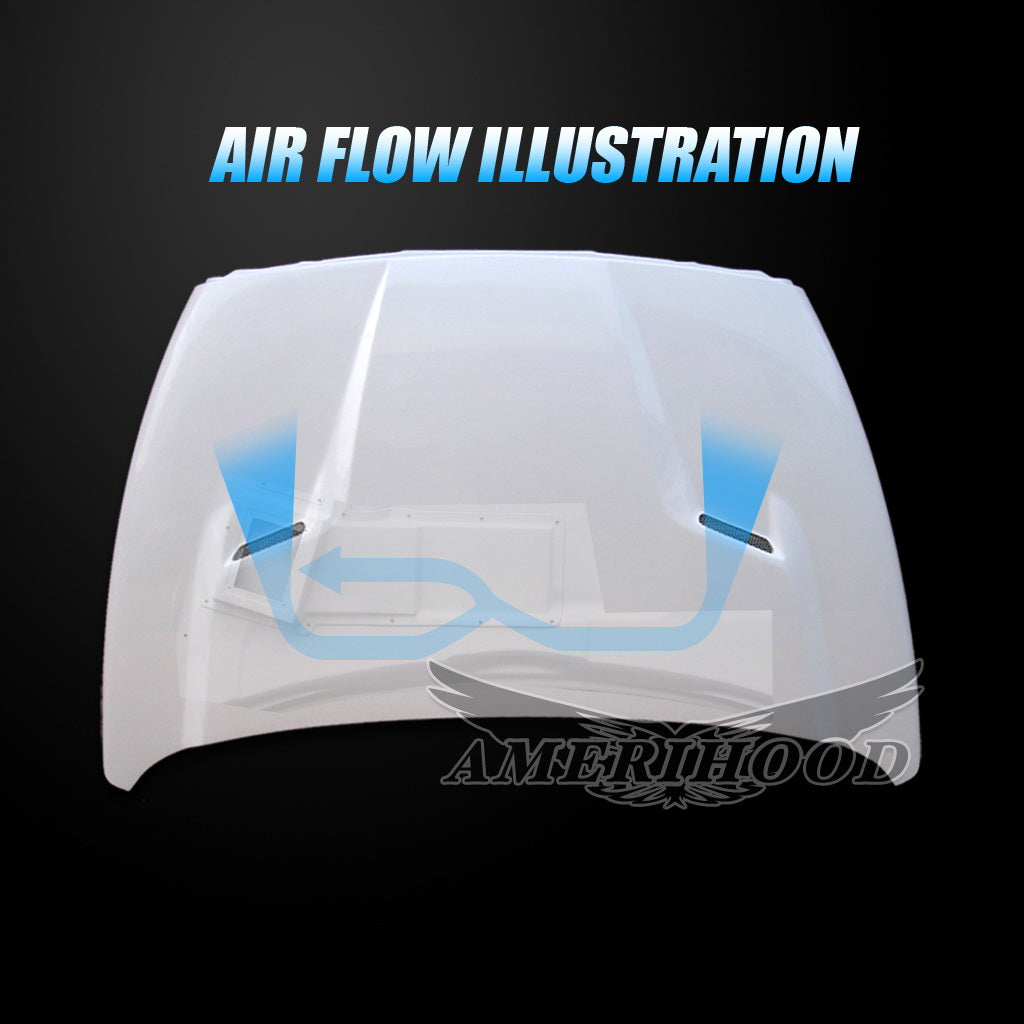 Dodge Ram 1500 2002-2008 Type-SRT Style Functional Vented Hood