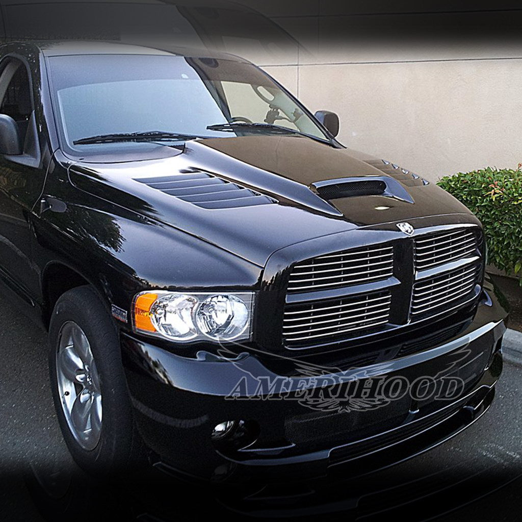 Dodge Ram 3500 2003-2009 Type-SSK Style Functional Heat Extractor Vented Hood
