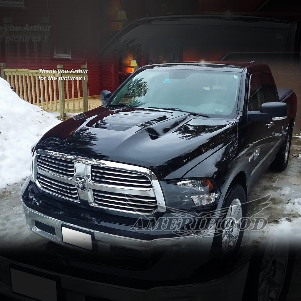Dodge Ram 1500 Classic Old Body Style Type-TS Style Functional Ram Air Hood