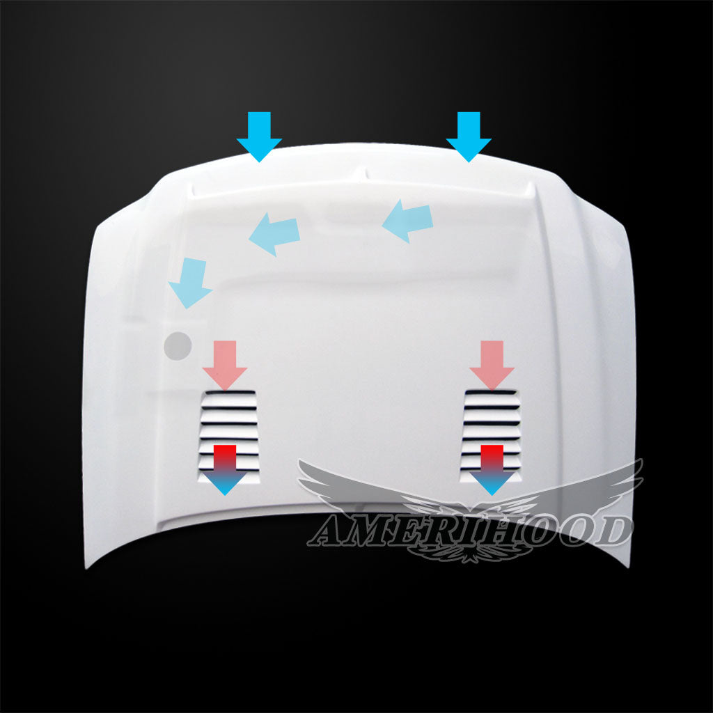 Ford F-250 1997-1999 Light Duty Type-E Style Ver. 1 Functional Ram Air Cooling Hood