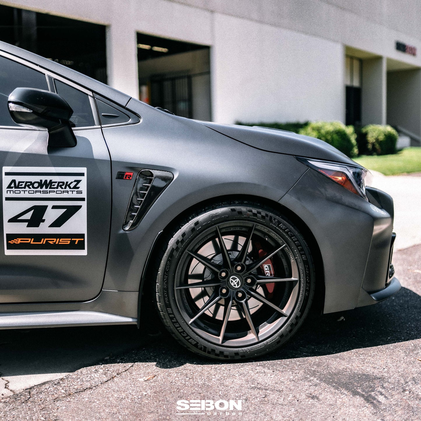 Dry carbon fiber fender vents for 2023-UP Toyota GR Corolla