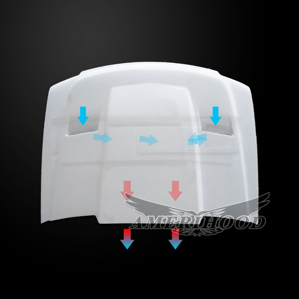 GMC Sierra 3500HD 2007-2010 Cowl Type-1 Style Functional Ram Air Hood