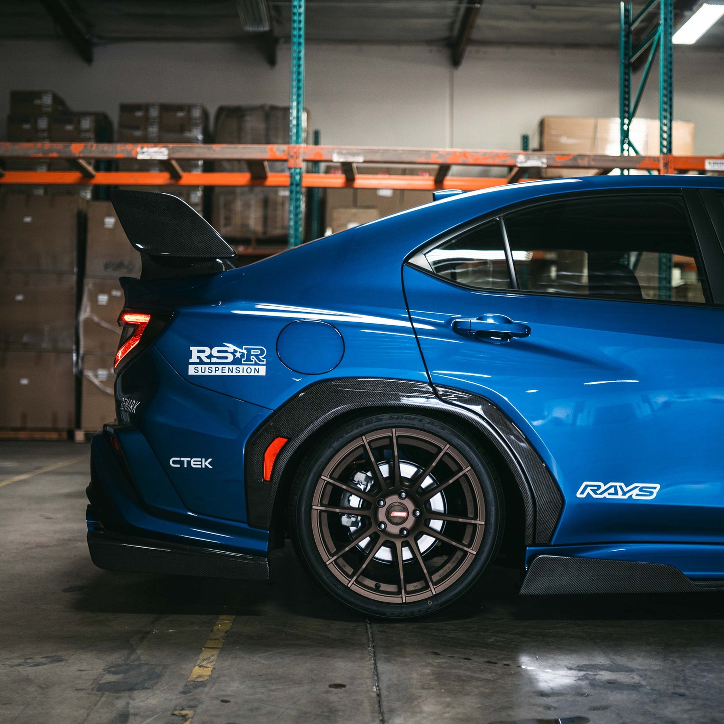 Carbon fiber rear fender trim for 2022-UP Subaru WRX