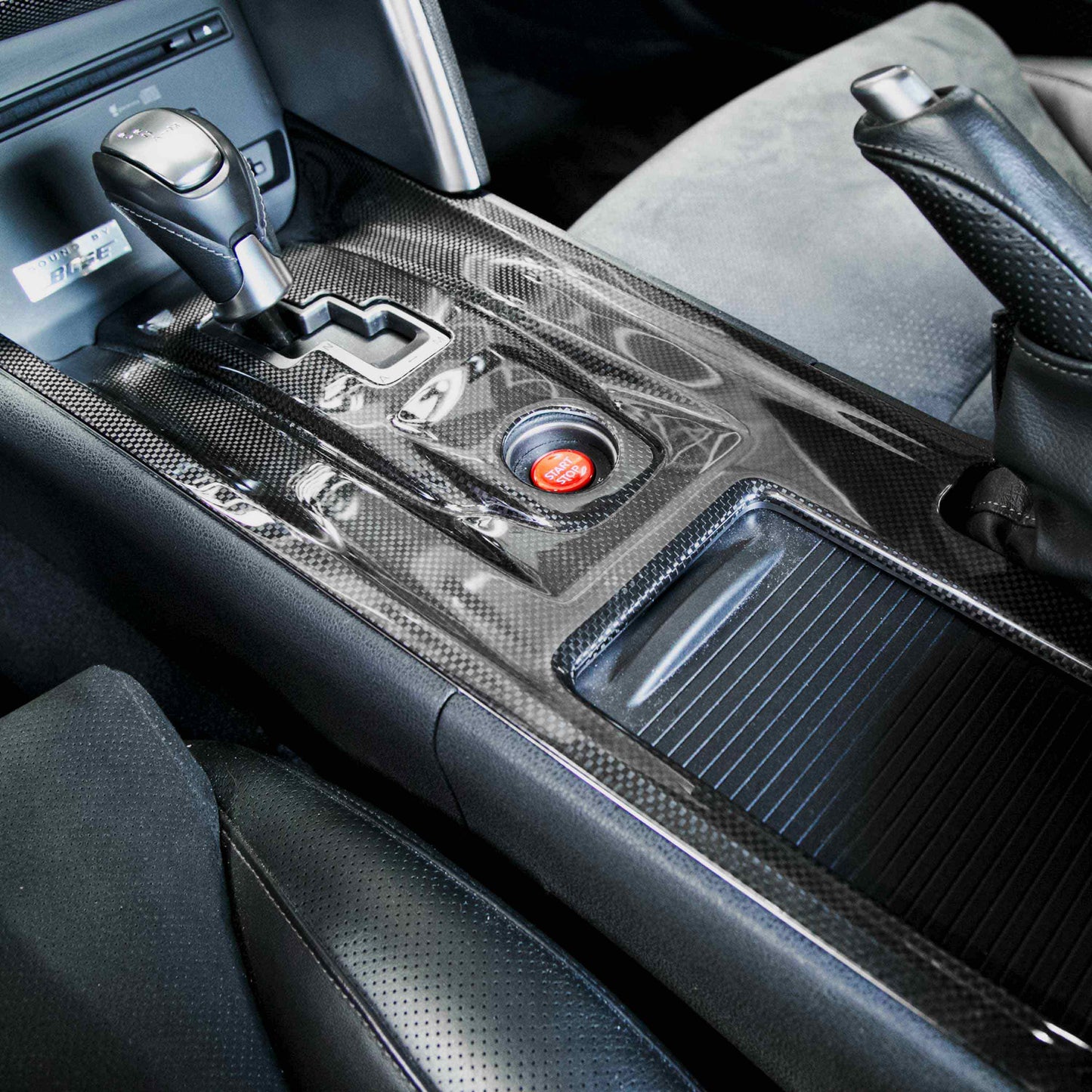 2009-2014 NISSAN GTR R35 Carbon Fiber CENTER SHIFTER BEZEL
