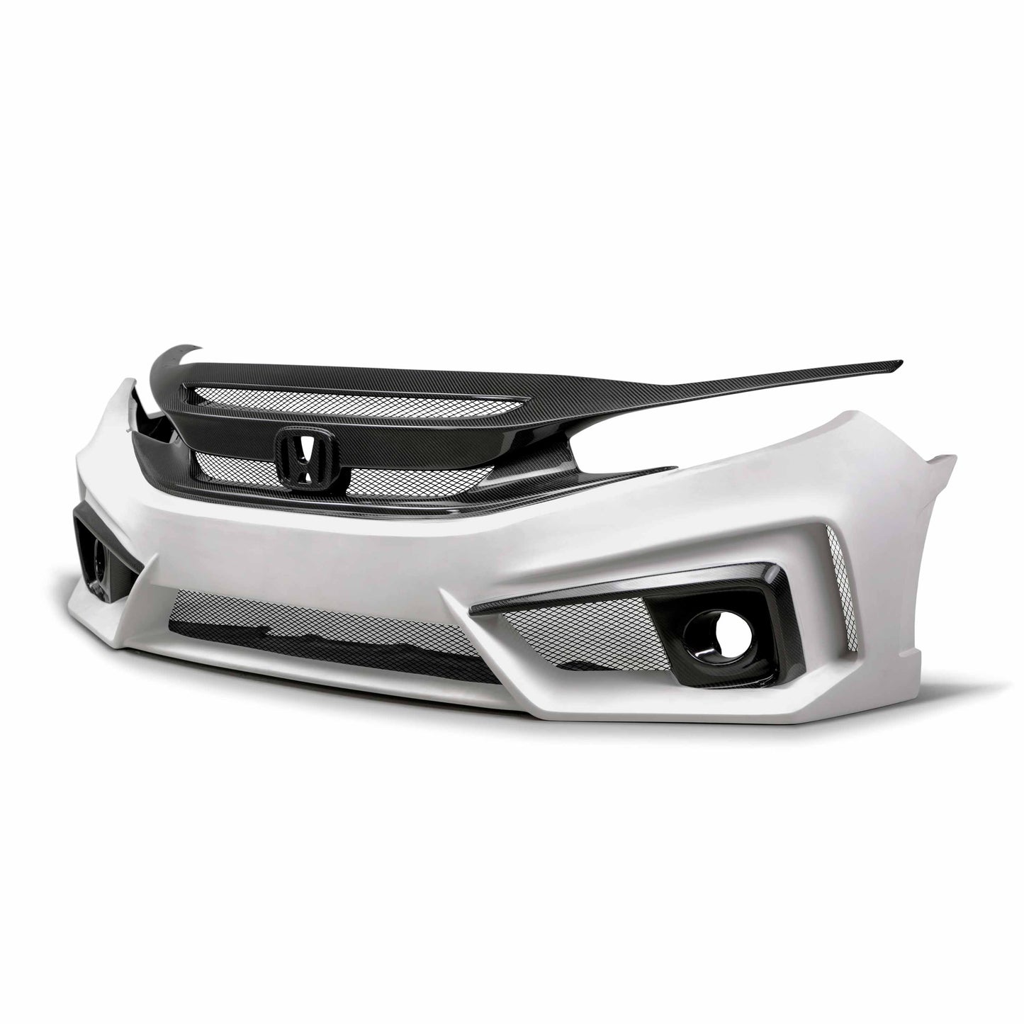 2016-2020 HONDA CIVIC 4DR TT Carbon Fiber FRONT BUMPER