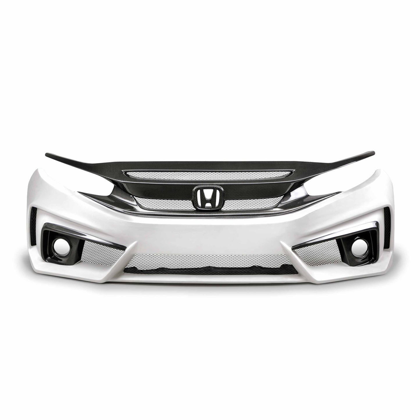 2016-2020 HONDA CIVIC 4DR TT Carbon Fiber FRONT BUMPER