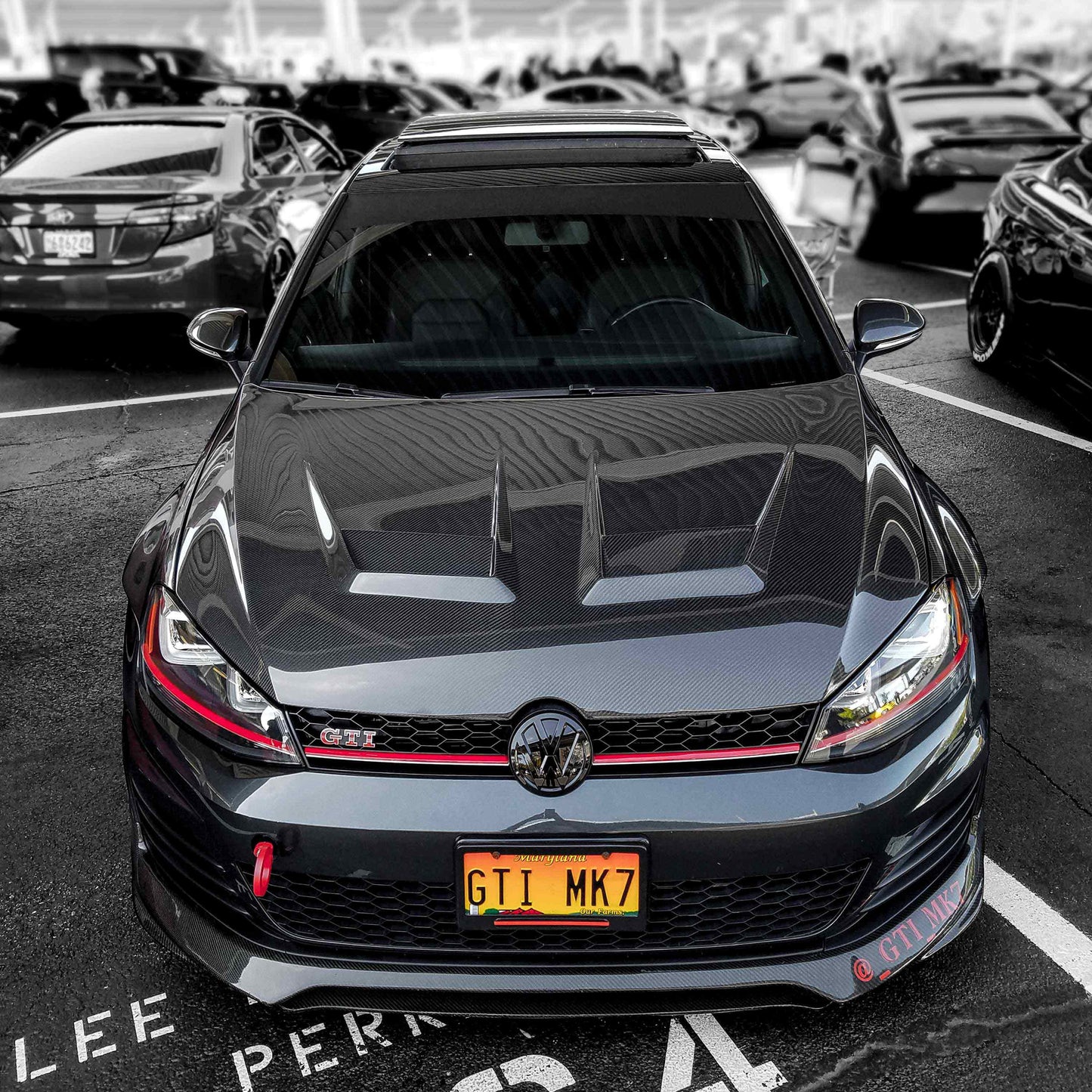 2015-2020 VOLKSWAGEN GTI MK7.5 DV Carbon Fiber HOOD