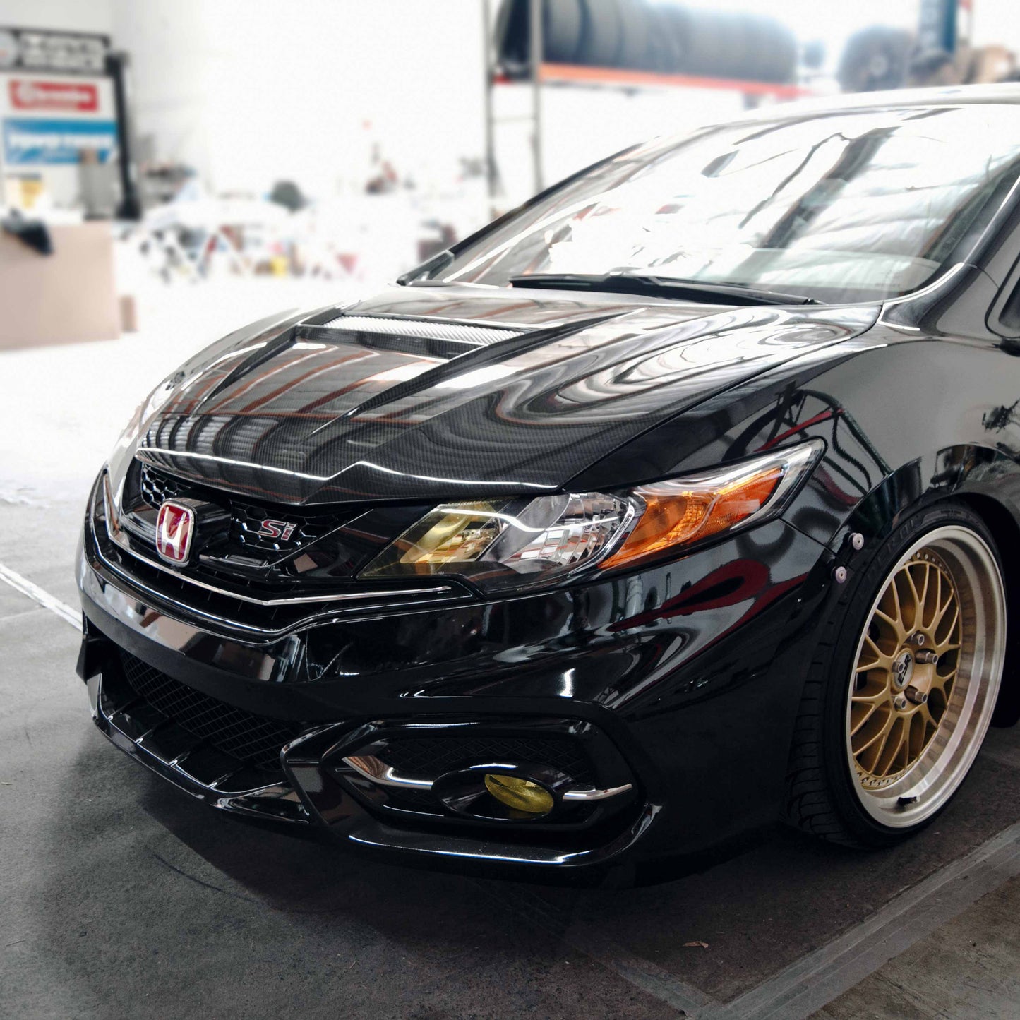 2012-2015 HONDA CIVIC 2DR VSII Carbon Fiber HOOD