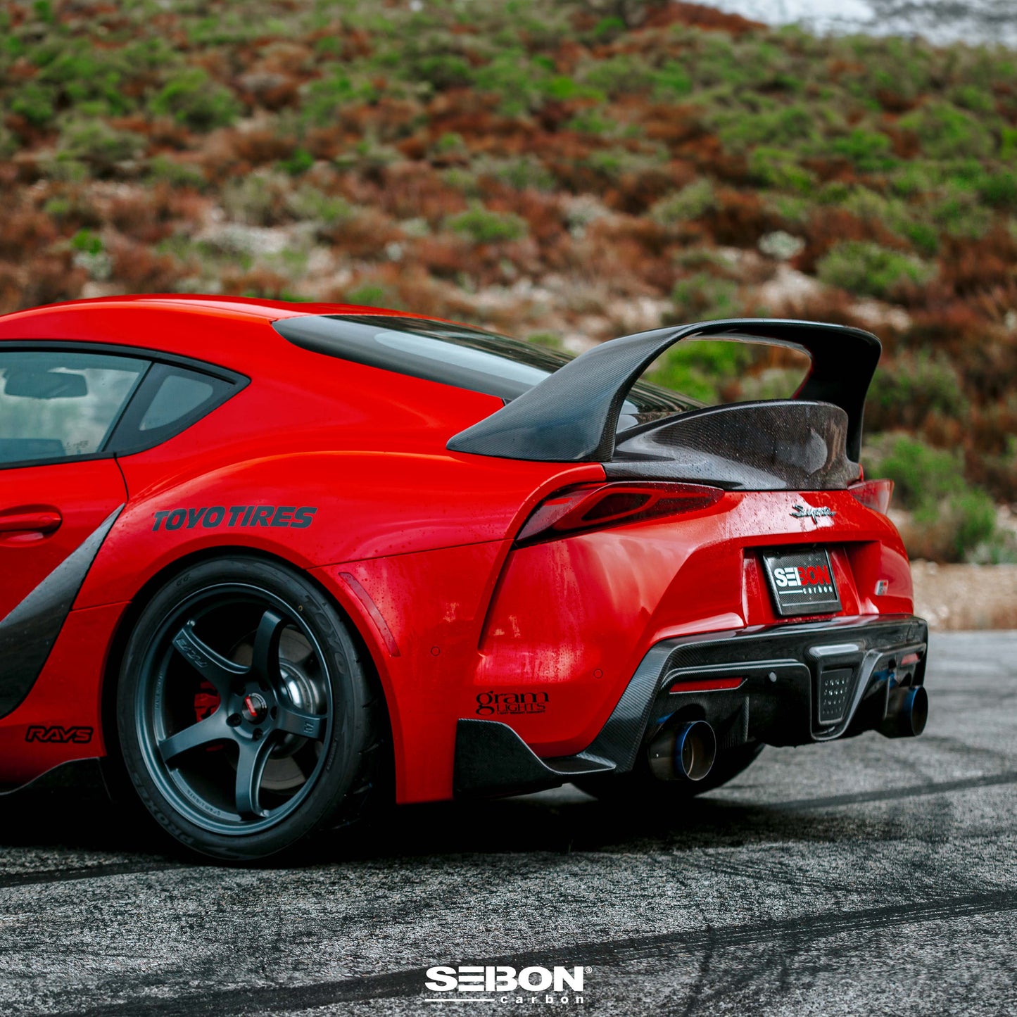 2020-UP TOYOTA SUPRA A90 Carbon Fiber REAR DIFFUSER
