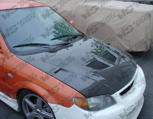 EVO Carbon Fiber Hood for 2002-2003 Mazda Protege5 4dr