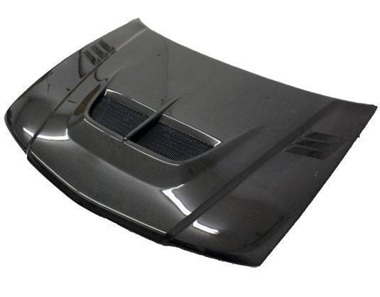 Cyber Carbon Fiber Hood for 1997-2001 Mitsubishi Mirage-JDM-W/B 4dr