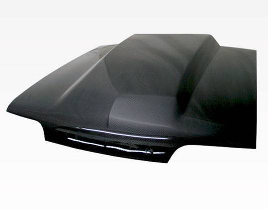 Cowl Induction Carbon Fiber Hood for 1987-1993 Ford Mustang 2dr