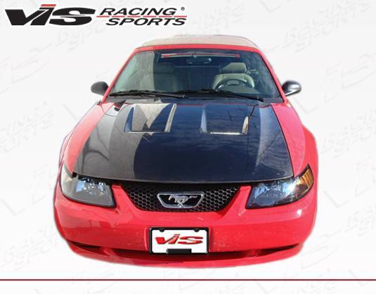 Heat Extractor Carbon Fiber Hood for 1999-2004 Ford Mustang 2dr