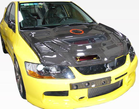 JC Carbon Fiber Hood for 2003-2005 Mitsubishi EVO8 4dr