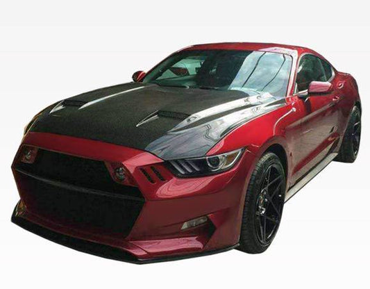 MK7 Carbon Fiber Hood for 2015-2017 Ford Mustang 2dr