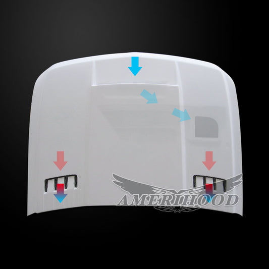 Chevrolet Silverado 1500 2007-2013 Type-RS Style Functional Ram Air Hood