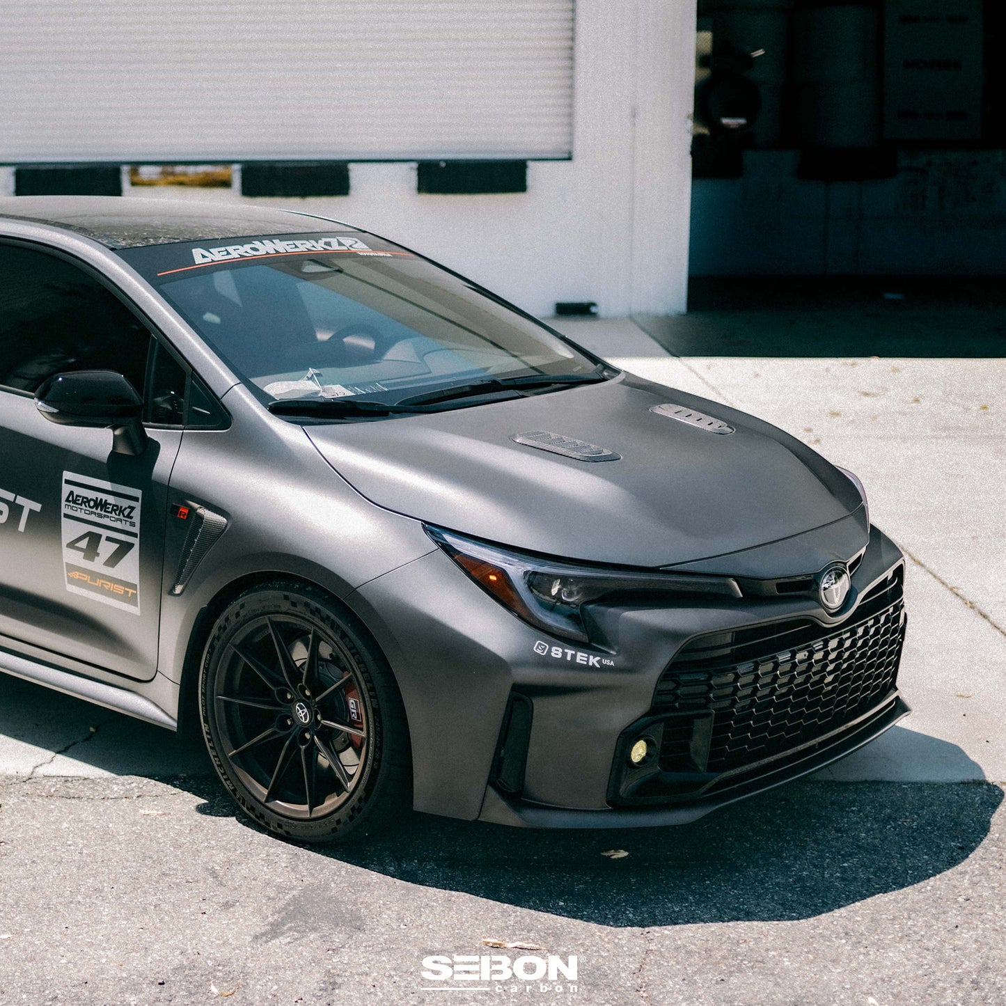 Dry carbon fiber hood vents for 2023-UP Toyota GR Corolla