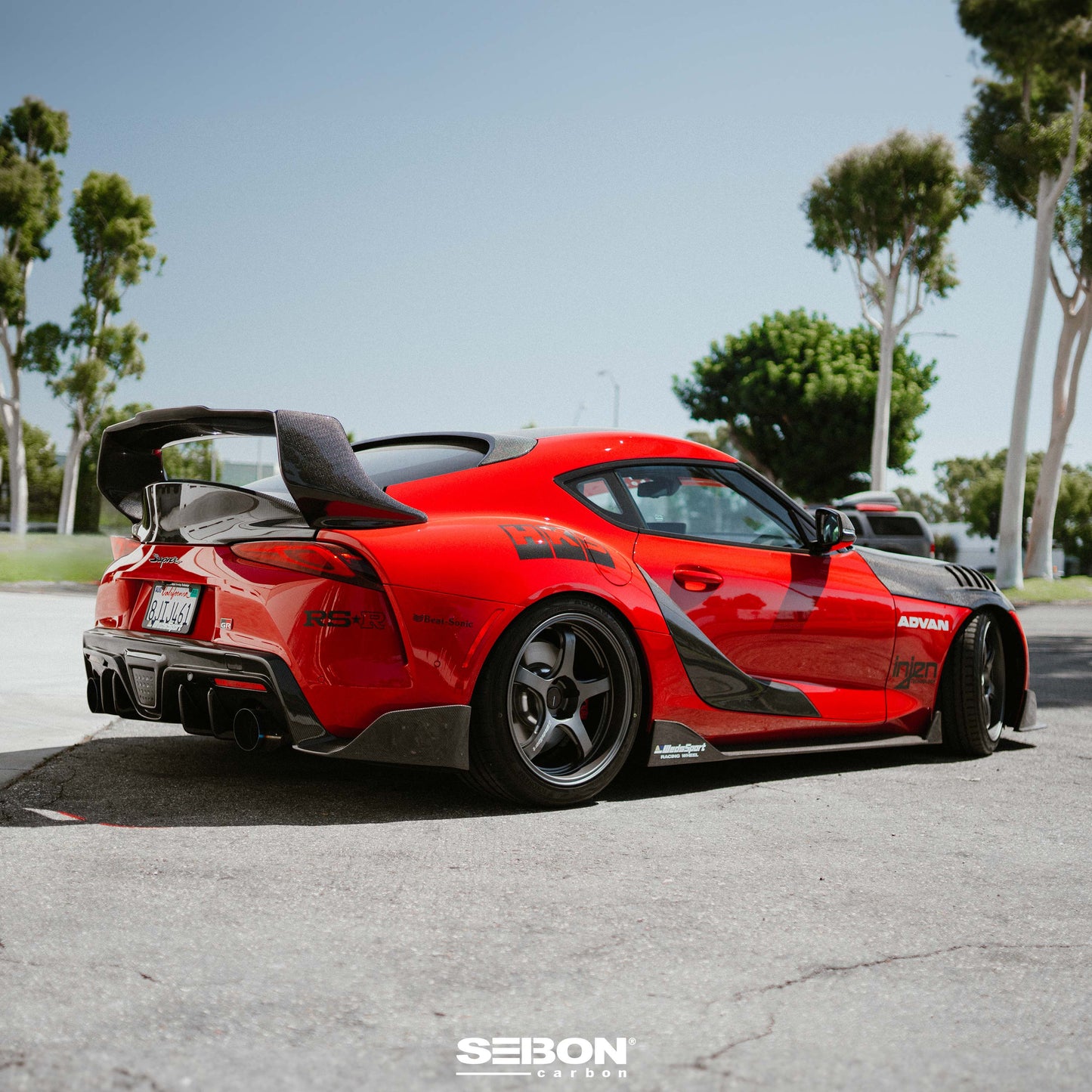 TD-style carbon fiber rear spoiler for 2020-2024 Toyota Supra