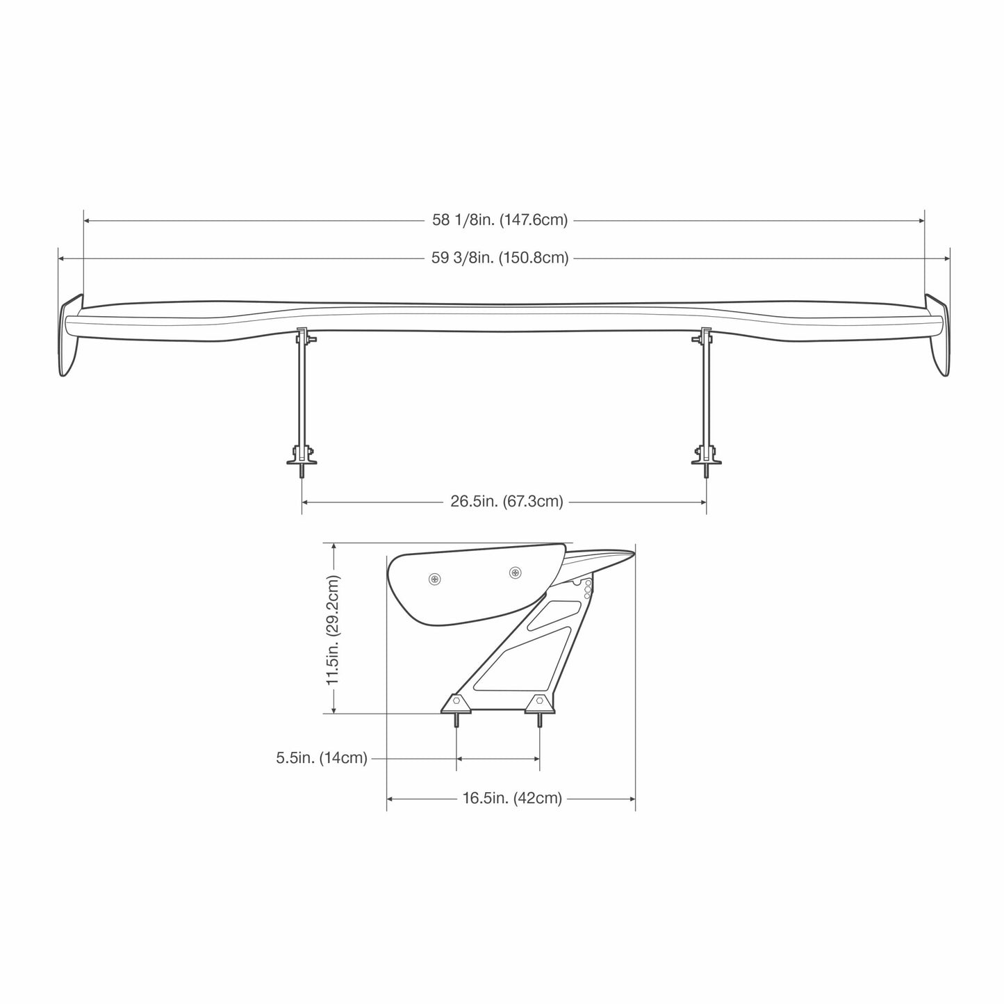 UNIVERSAL    Carbon Fiber REAR SPOILER